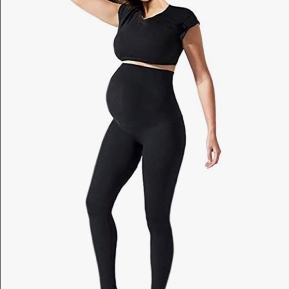 Maternity compression leggings black medium m